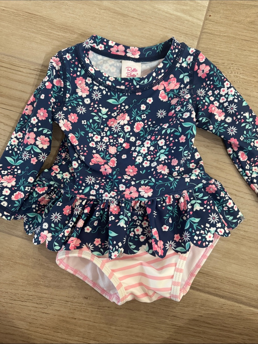 RuffleButts two piece bathing suit 6-12 months